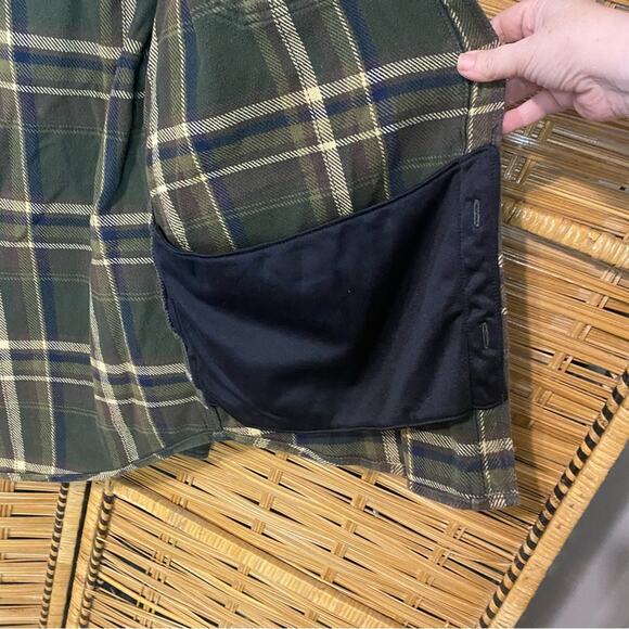 Mens Orvis Green Flannel Plaid jacket Shirt shacket XL grandpa gorpcore cotton - Picture 10 of 11